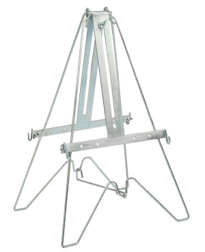 Schilderständer für Schilder bis 400 mm Schenkellänge, feuerverzinkter Stahldraht, 420 mm x 600 mm x 100 mm