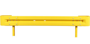 Stahlschutzplanken Typ B Erweiterungs-Set, zum Einrammen, gelb, 2m / Verpackungseinheit