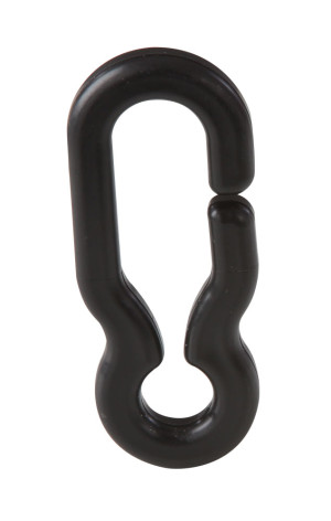Universalhaken für Kunststoffkette, elastisch, schwarz, Polypropylen, Ø 6 mm, 10 St. / Verpackungseinheit