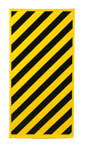 Zuschnitte für Flächenschutzprofile, gelb/schwarz, selbstklebende Folie, 480 x 980mm