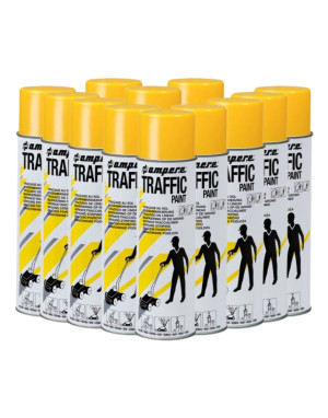 Vorteils-Set Bodenmarkierfarbe Traffic Paint, SUPER-Striper, gelb, 500 ml / Dose, 12 Dosen / VE