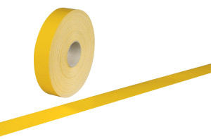 Bodenmarkierungsband Strong, gelb, Elastomer, 100 mm, 50 m / Rolle