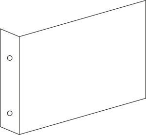 Fahnenschild blanko, Kunststoff, 300 x 150 mm, 1 Stück