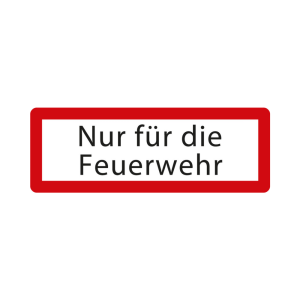 Feuerwehr-Hinweisschild: Nur für die Feuerwehr, DIN 67520, Aluminium RA0, reflekrierend, 594 x 210 mm, 1 Stück