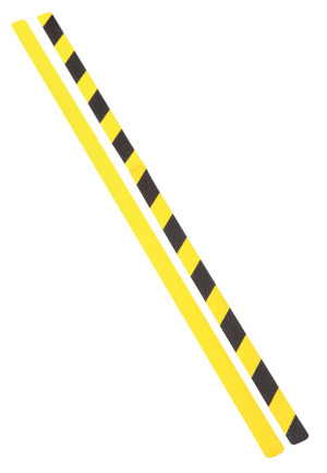 m2-Antirutschbelag Formteil für strukturierte Flächen, Rutschhemmung R 13, gelb, ASR, DGUV, selbstklebend, 25 mm x 800 mm, 50 Stück / VE