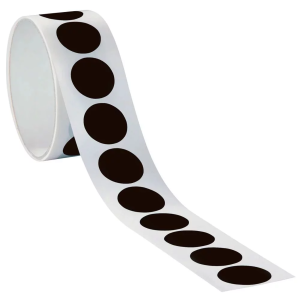Markierungspunkt blanko, schwarz, Folie selbstklebend , Ø 50 mm, 100 St./Rolle