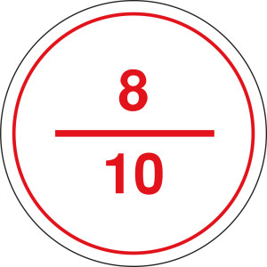Stromkreisbezeichnungschild mit Text nach Wunsch,Kunststoff graviert selbstklebend, Ø 40 mm, Stück
