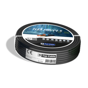 HOFTRONIC Installationskabel 2x 0,75mm² - 25 Meter - 220-240 Volt - Für innen - Topflex VV-F H05VV-F