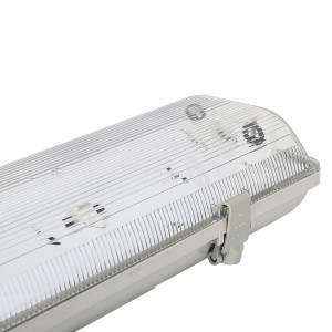 Aigostar LED TL armatuur 120 cm dubbel - Geschikt voor T8 (G13) buizen - IP65 waterdicht - T8 Fitting G13 - RVS clips