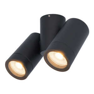 HOFTRONIC Silva LED Deckenleuchte - Schwenkbar - 2x 4W 345lm - 2700K warmweiß - IP65 Wasserdicht - Deckenstrahler - Innen- und Außenbereich -