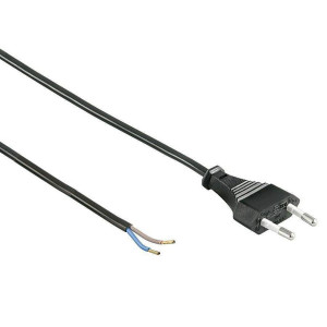 HOFTRONIC Netzkabel - Eurostecker (Typ F Schuko) - 5 Meter - 0,75 mm² - 220-240 Volt - Schwarz - Für den Innenbereich