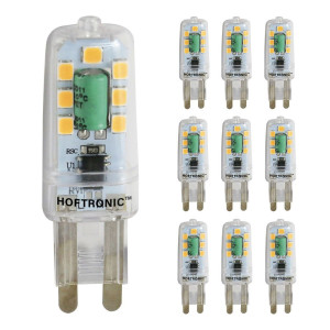 HOFTRONIC 10x G9 LED Lampe - 2,2W 200lm - 2700K warmweiß - 230V - Ersetzt 22 Watt - G9 Fassung - Stiftlampe - Stiftsockellampe