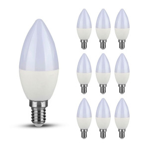HOFTRONIC 10x E14 LED Lampe - 3,7 Watt - 320 Lumen - 3000K warmweiß - Ersetzt 25 Watt - E14 Fassung - Kerzenlampe - Kleiner Fassung