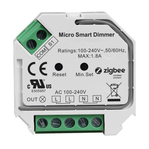 HOFTRONIC Zigbee Mini LED dimmer/ontvanger - Draadloos - maximaal 400 Watt - No Neutral