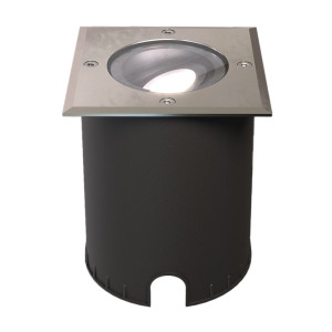 HOFTRONIC Cody LED Bodeneinbaustrahler Edelstahl - GU10 4,5 Watt 345 Lumen dimmbar - 6500K tageslichtweiß - Schwenkbar - Befahrbar - quadratisch -