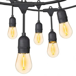 HOFTRONIC 15m LED Prikkabel - Incl. 15 lampjes - 2700K extra warm wit - Plug & Play - 12V - IP44 Lichtsnoer buiten - incl. adapter en stekker -