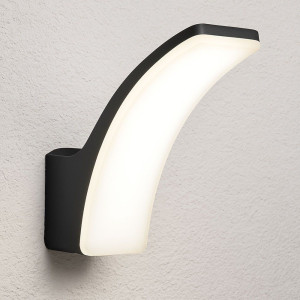 HOFTRONIC Jargo LED-Wandleuchte Schwarz Modern - CCT-Lichtfarbe einstellbar - 11 Watt 980 Lumen - IP44 wasserdicht - Außenlampe