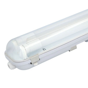 HOFTRONIC Ecoseries - LED Feuchtraumleuchte 150cm doppelt IP65 - 6000K - 48W 7680lm (160lm/W) - Flimmerfrei verknüpfbar - T8 G13 Fassung - Inkl. 2x