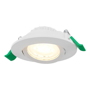 HOFTRONIC Prado Dimbare LED Inbouwspot - 6 Watt 570 lumen - CCT Lichtkleur Instelbaar 2700K/4000K/6000K - Lage inbouwdiepte 27mm - Rond - Kantelbaar -