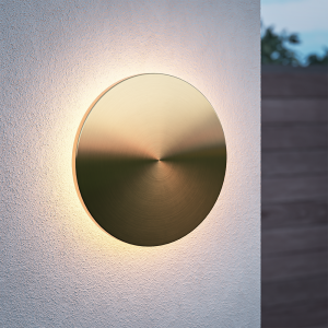 HOFTRONIC Casper L LED Wandleuchte Gold - 2700K warmweiß - 19 Watt - Rund - Wandleuchte für drinnen und draußen