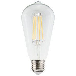 HOFTRONIC LED-Glühlampe E27 - 7 Watt 806 Lumen - ST64 Edison - 2700K Warmweißes Licht - Dimmbar - Klares Glas