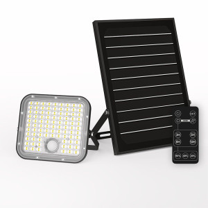 HOFTRONIC Vega LED Solar Wandleuchte Außen mit Bewegungsmelder - Inkl. Dämmerungssensor - Separates Solarpanel - Flutlicht, Breitstrahl - IP65