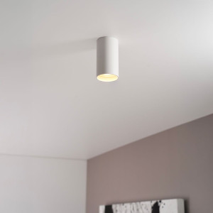 Canopus bianco s by LUSENZ - Cilindervormige opbouwspot in met mat witte coating