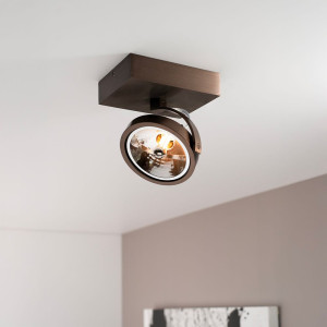 LUSENZ Saturno bronzo I - Deckenstrahler aus gebürsteter Bronze - Neig- und drehbar