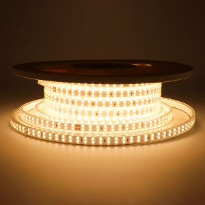 HOFTRONIC Flex180 LED Streifen 25 Meter - 3000K warmweiß - IP65 wasserdicht - Außen & Innen - 180 LEDs/m - 300 Watt 28.750 Lumen - Pro 20 Zentimeter