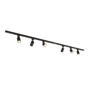 HOFTRONIC Taros Railverlichting Pakket - Recht - 2x 1 m rail - 6 railspots - Incl. 2700K GU10 - IP20 - Modulair - 230V