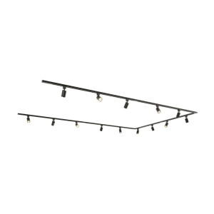 HOFTRONIC Taros Railverlichting Pakket - U-vorm - 4x 1,5m rail - 2x 1m rail - 14 railspots - Incl. 2700K GU10 - IP20 - Modulair - 230V