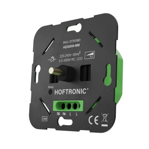HOFTRONIC Master-Master LED-Dimmer – 0,5–300 W – Phasenabschnitt (Trailing Edge) – Wechselschaltung (Two-Way-Control)