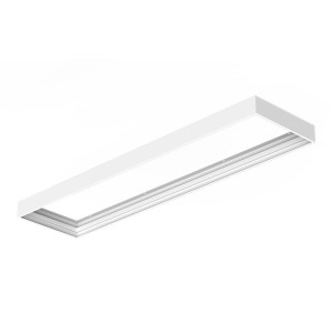 HOFTRONIC Aufbaurahmen für LED-Panel - Passend für 30x 120 cm LED-Panels - Plug & Play Klicksystem - 68mm - Weiß