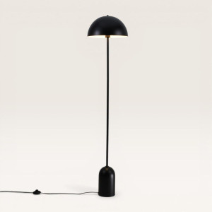 LUSENZ Avela - Schwarze Stehlampe Metall 150 cm - Stehlampe wohnzimmer - Modernes design - Matt - E27 Fassung - Mit Fußschalter