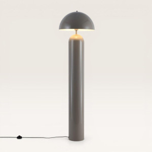 LUSENZ Asteri - Retro Designer Stehlampe 150 cm - Stehlampe wohnzimmer - Taupe beschichtetes Metall - E27 Fassung - Mit Fußschalter