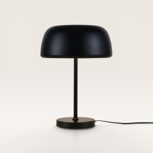 LUSENZ Voryn - Tischlampe Schwarz Metall 50 cm - Lampe für Schreibtisch - Klassisch Modernes design - Matt - E27 Fassung - Mit Ein/Aus-Schalter