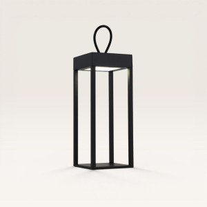 LUSENZ Larion - Tischleuchte Schwarz 30 cm - Kabellose Tischlampe - Dimmbar - USB-C - Modern Design - IP44 für Außen - 3000K/4500K/6000K