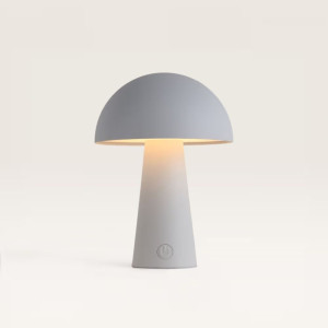 LUSENZ Arvento - Pilzlampe Weiß 20 cm - Kabellose tischlampe - Dimmbar - IP44 für Außen - USB-C - Retro design - 3000K/4500K/6000K