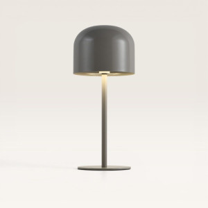 LUSENZ Ariello M - Pilzlampe Beige 25 cm - Kabellose Tischlampe - Skandinavisch Design - Lampe für Kommode - Dimmbar - USB-C - 3000K/4500K/6000K