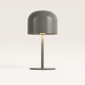 LUSENZ Ariello S - Pilzlampe Beige 25 cm - Akku Tischleuchte - Nachttischlampe - Dimmbar - USB-C - Skandinavisch - Metall - 3000K/4500K/6000K