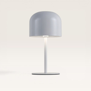 LUSENZ Ariello S - Pilzlampe Weiß 25 cm - Akku Tischleuchte - Nachttischlampe - Dimmbar - USB-C - Skandinavisches Design - Metall - 3000K/4500K/6000K