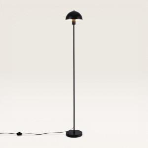 LUSENZ Wistro - Schwarze Stehlampe Metall 150 cm - Stehlampe wohnzimmer - Modernes design - E27 Fassung - Matt - Mit Fußschalter
