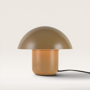 LUSENZ Javera - Pilzlampe 25 cm - Tischlampe Vintage - Lampe für kommode - Bronze Metall - E14 Fassung - Mit Ein/Aus-Schalter