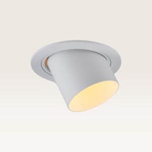 LUSENZ Einbaustrahler Gavira bianco l – Durchmesser 92 mm – GU10-Fassung – IP20 für den Innenbereich – Weiß – Mit Durchgangsverdrahtung