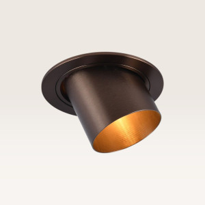 LUSENZ Einbaustrahler Gavira bronzo scuro l – Durchmesser 92 mm – GU10-Fassung – IP20 für den Innenbereich – Bronze – Mit Durchgangsverdrahtung