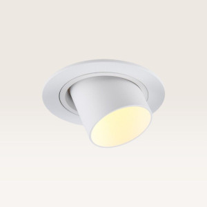 LUSENZ Einbaustrahler Gavira bianco m – Durchmesser 77 mm – Mini GU10 (MR11) – IP20 für den Innenbereich – Weiß – Mit Durchgangsverdrahtung