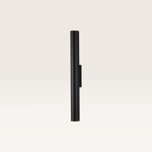 LUSENZ Wandlamp Brenzo nero m - Zwarte lichtstaaf met een minimalistisch design voor binnen - Excl. Lichtbron - Mini GU10 (MR11)
