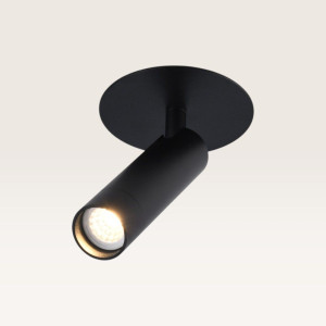 LUSENZ Einbaustrahler Mavion - G9-Fassung - 58 mm - 3W 300lm - 3000K - IP20 für Innenbereich – Schwarz – Mit Durchgangsverdrahtung
