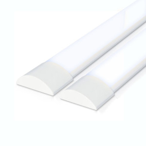 HOFTRONIC 2er Set LED Lichtleiste 120cm - 40W 4800lm (120lm/w) - Ultra Flach 2,9 cm - 6400K tageslichtweiß - Ersetzt 330W - Samsung SMD LED Chips -