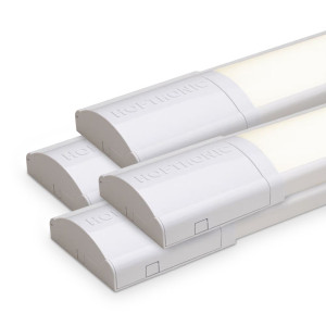 HOFTRONIC 4er Set LED-Leiste 120 cm - 40 Watt 5600 Lumen (140 lm/W) - 4000K Neutralweiß - Verknüpfbar - IP20 für den Innenbereich - Ultra Flach 2,9 cm